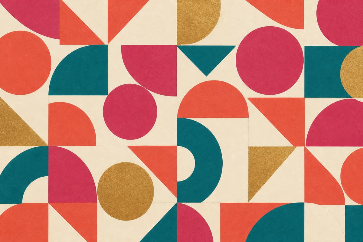 Colorful geometric wallpaper pattern