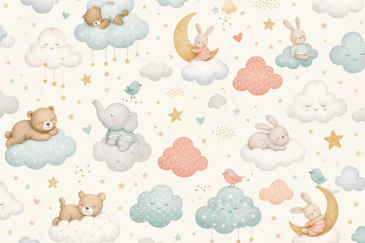 Tasteful playful kids Play Suite wallpaper pattern
